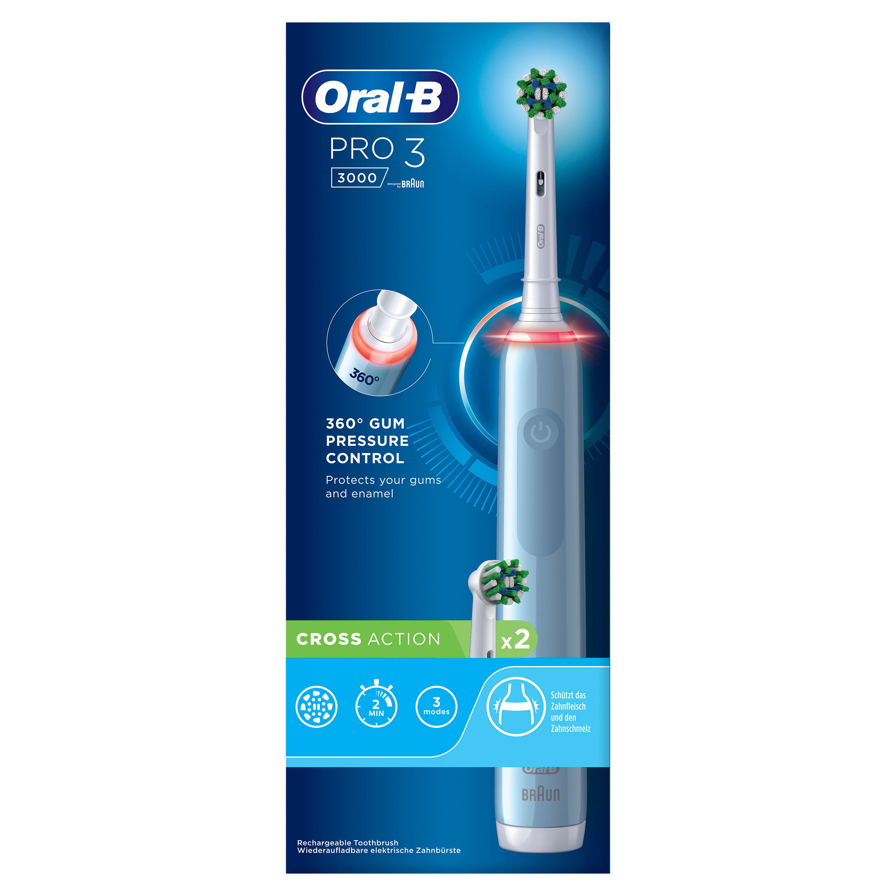 Oral-B Pro 3 3000 Elektrische Zahnbürste Blau 