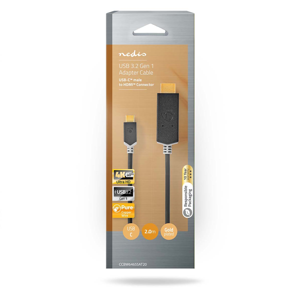 Nedis CCBW64655AT20 USB-C™ Adapter  USB 3.2 Gen 1 | USB-C™ Stecker | HDMI™ Stecker |