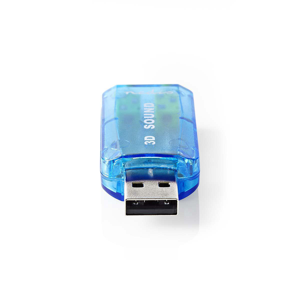 Nedis USCR10051BU Soundkarte 5.1 | USB 2.0 | Mikrofonanschluss: 1x Headset Verbindung: 3.5 mm Male