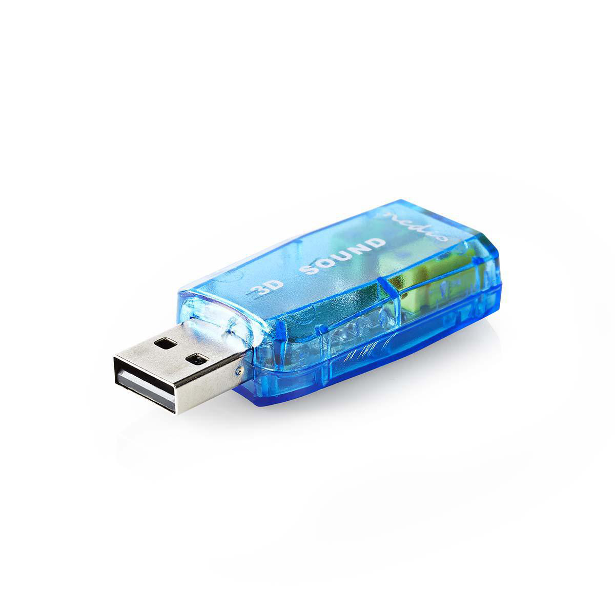 Nedis USCR10051BU Soundkarte 5.1 | USB 2.0 | Mikrofonanschluss: 1x Headset Verbindung: 3.5 mm Male