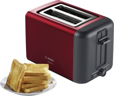 Bosch TAT3P424DE DesignLine Toaster Rot-Schwarz