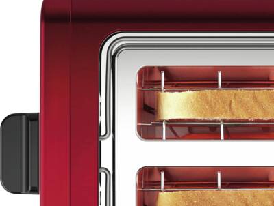 Bosch TAT3P424DE DesignLine Toaster Rot-Schwarz
