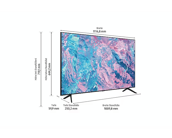 Samsung UE50CU7170 (2023) 50" (126 cm) Crystal UHD Fernseher SmartTV ,4K 