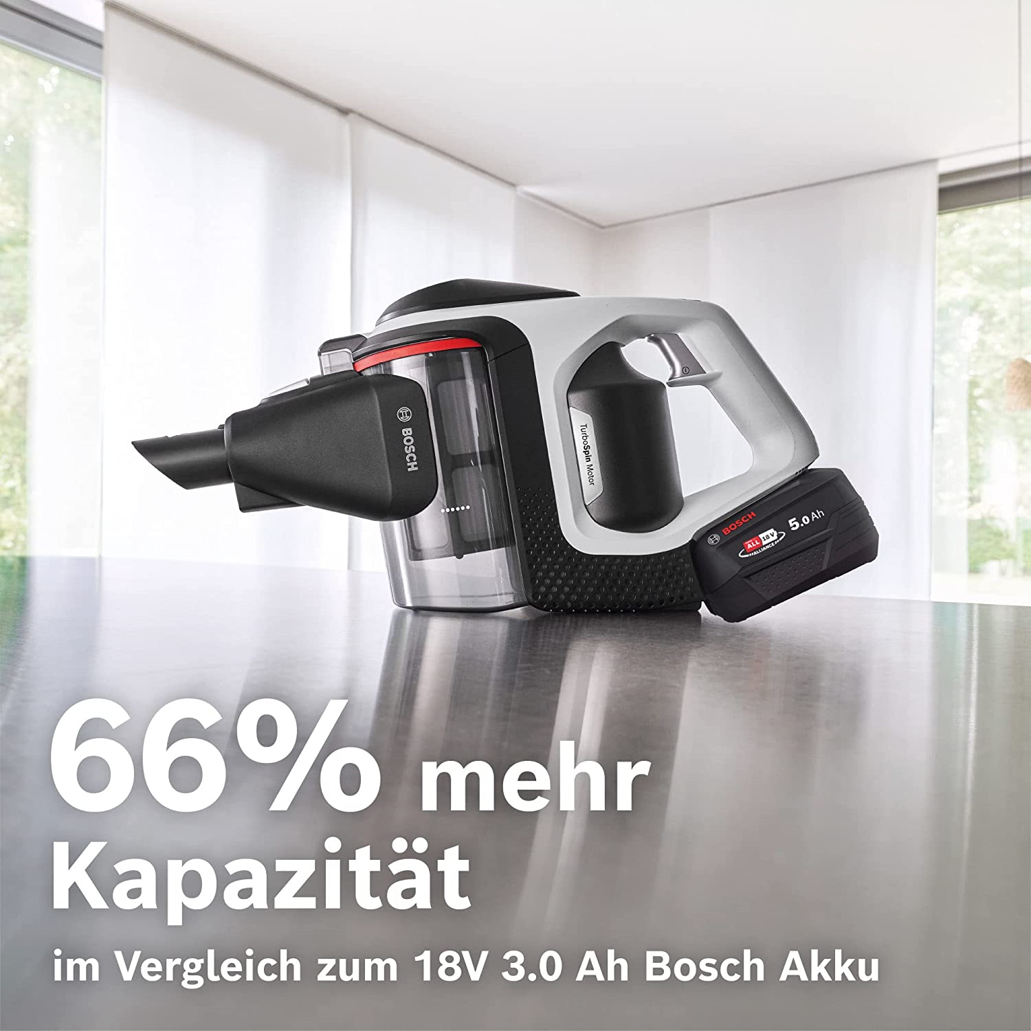 Bosch Garten & Werkzeug BHZUB1850 Wechsel-Akku Power for All 18V 5.0Ah geeignet für  alle kabellosen Unlimited Akku-Staubsauger extra lange