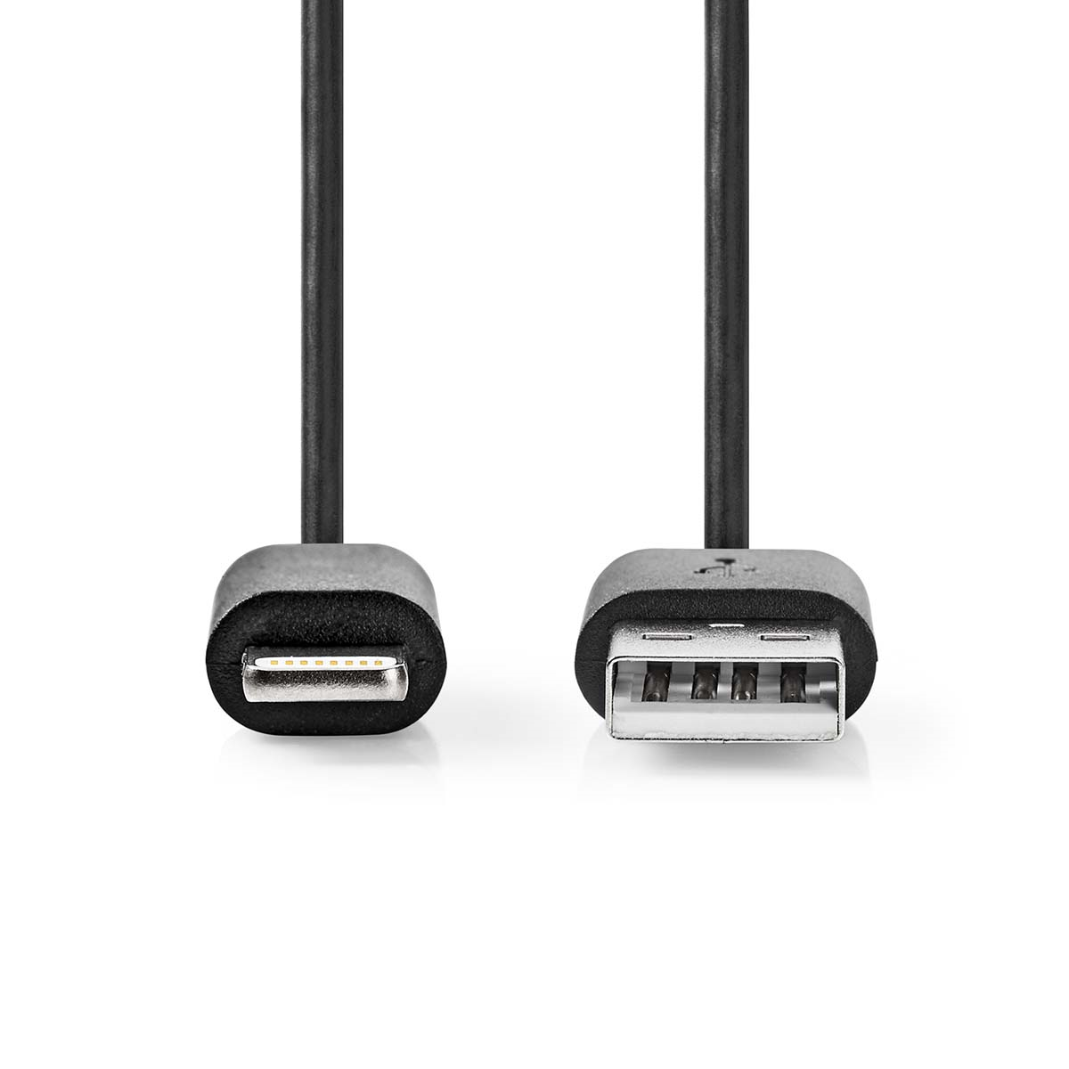 Nedis CCGP39300BK20 Lightning Kabel  2.00 m | Rund | PVC | Schwarz USB 2.0 | Apple Lightning 8-Pin | USB-A Stecker | 480 Mbps 