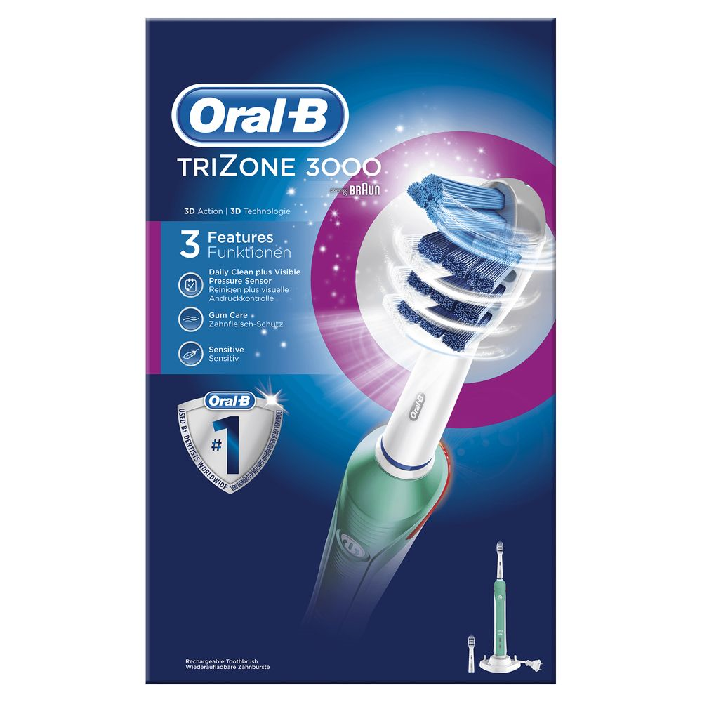 Oral-B TriZone 3000 Elektrische Zahnbürste Grün 