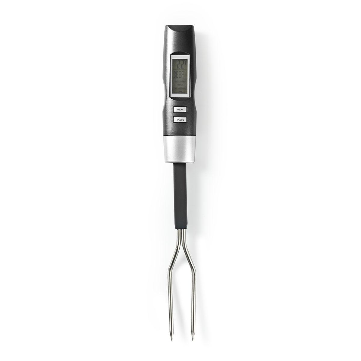 Nedis KATH108GY Fleischthermometer bis 110°C Temperatureinstellungen | LCD-Anzeige | 0 - 110 °C | Schwarz