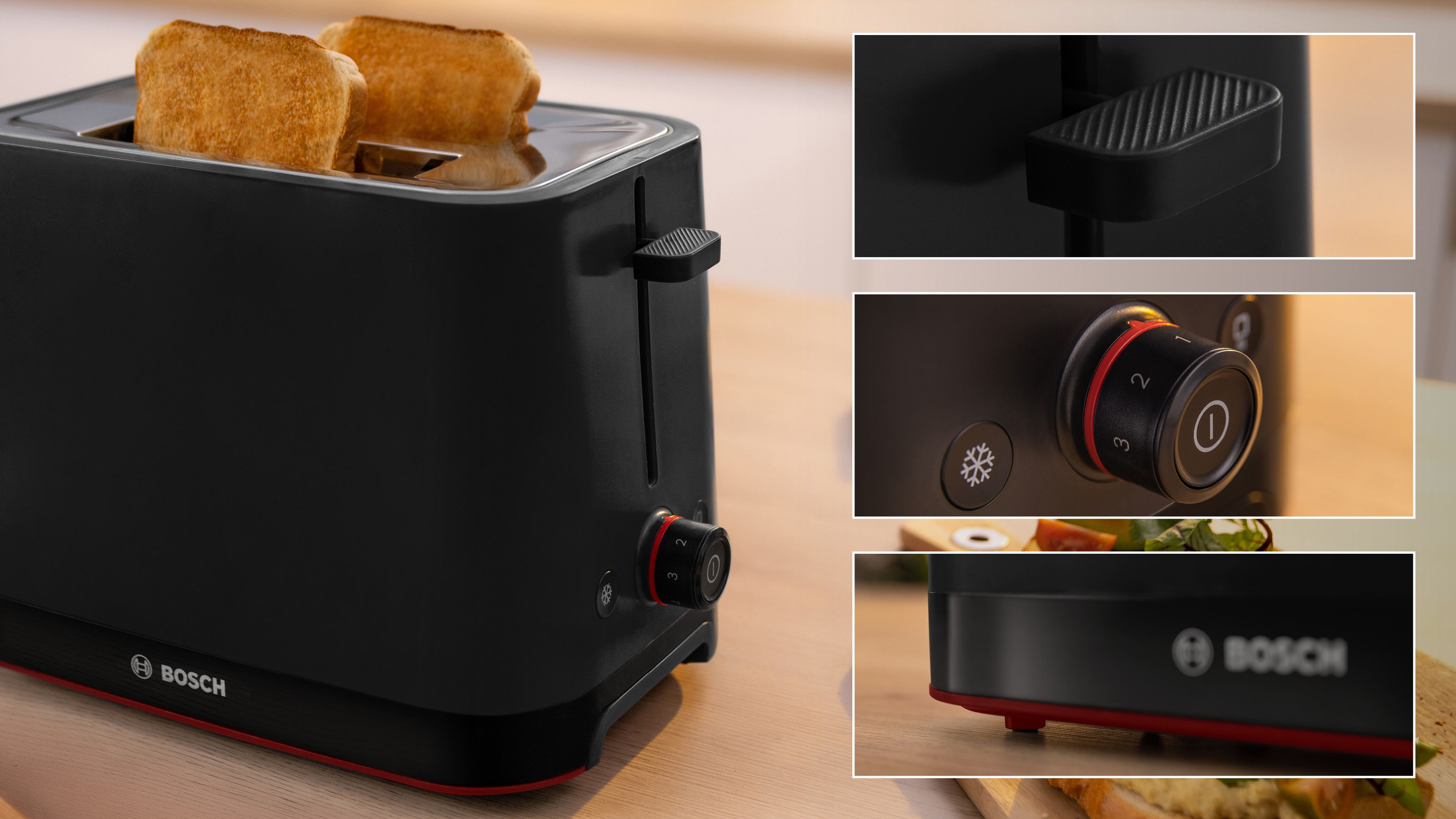 Bosch TAT3M123 MyMoment  Kompakt Toaster Schwarz 