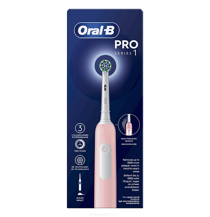 Oral-B Pro 1 Cross Action Elektrische Zahnbürste Pink 