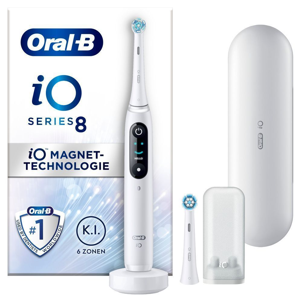 Oral-B iO Series 8 Elektrische Zahnbürste White Alabaster 