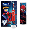 Vitality Kids Spiderman Elektrische Kinderzahnbürste Red mit Reiseetui