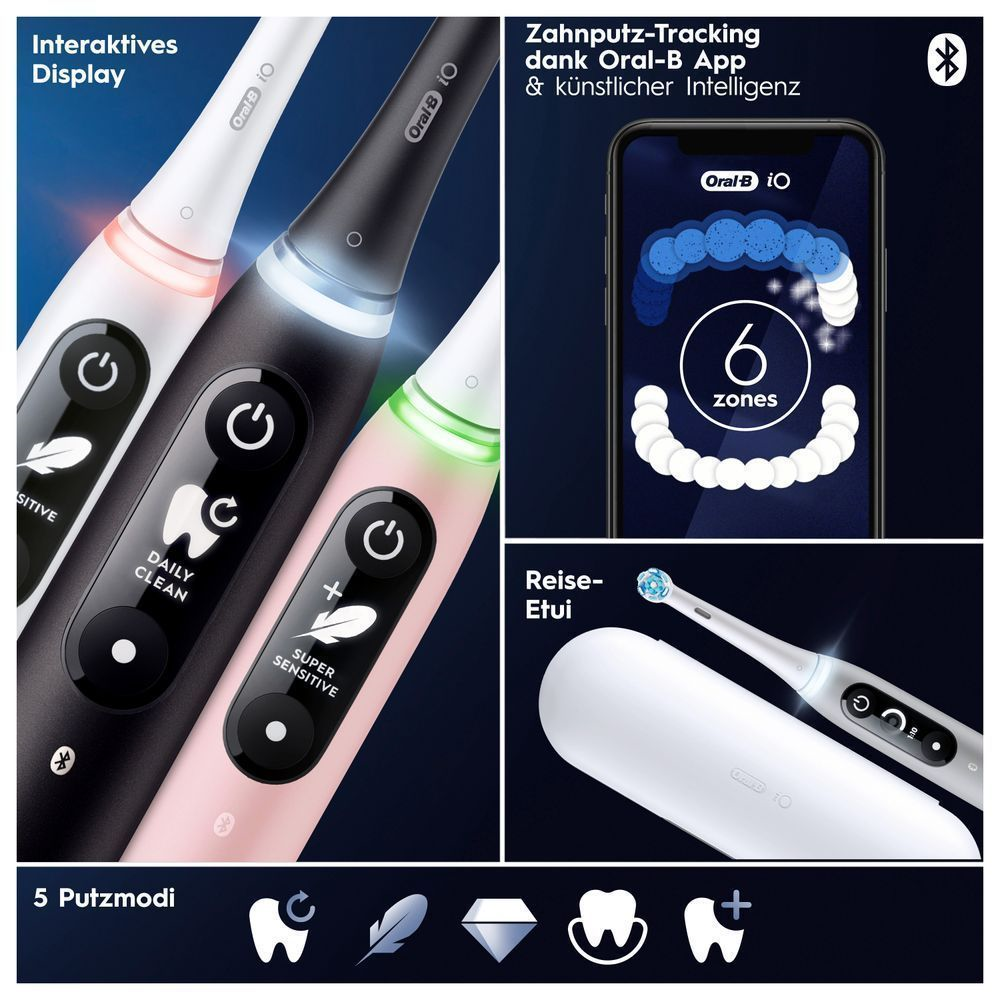 Oral-B iO Series 6 Elektrische Zahnbürste Grey Opal 