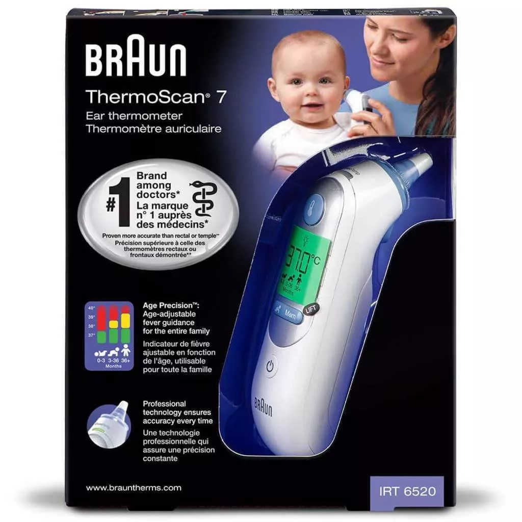 Braun Personal Care IRT6520 Thermoscan7 Age Precision Infrarot Fieberthermometer 