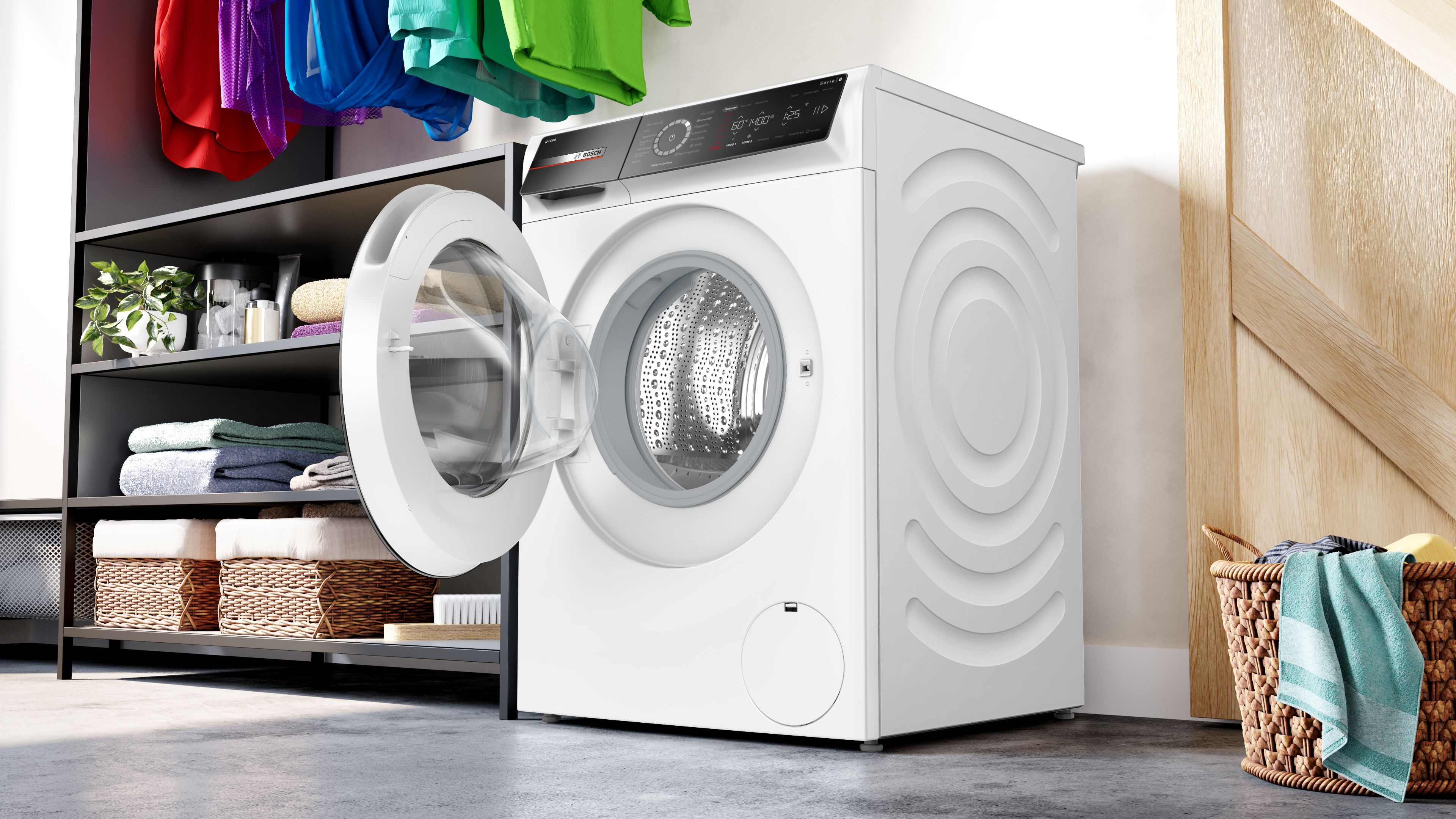 Bosch WGB244A90 Select Line Serie 8 Waschmaschine Stand 9kg,  1400U/min weiß,Home Connect