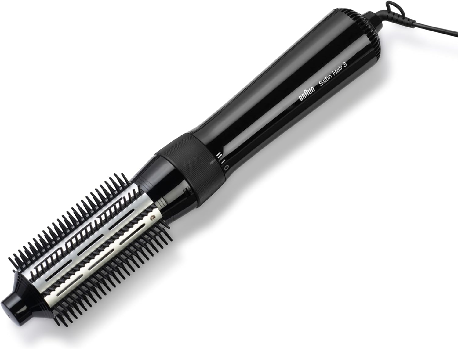 Braun Haircare AS330E Warmluft-Luckenbürste, 400W, Maxi-Lockenbürste Haarstyling Schwarz