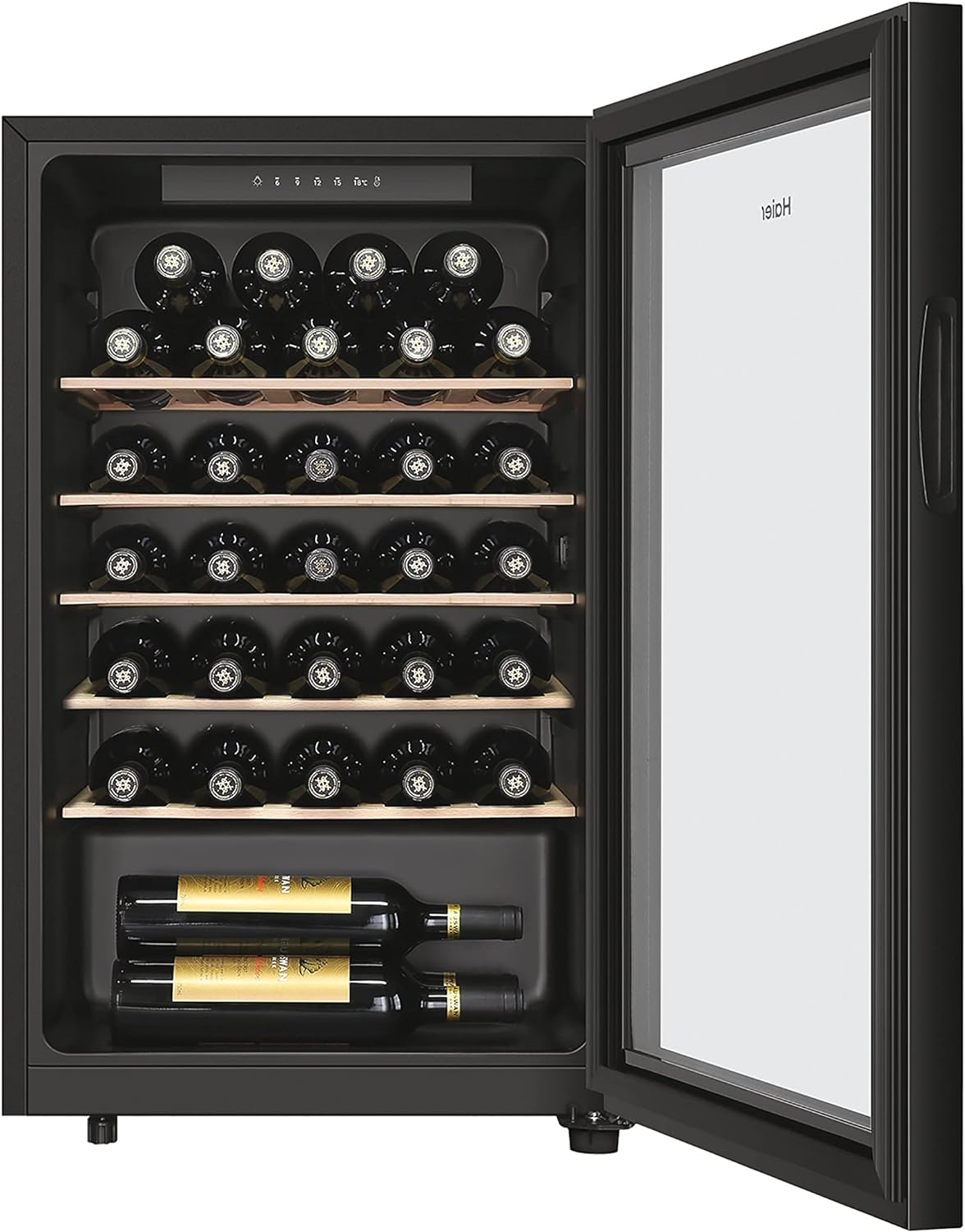 Haier HWS33GG Weinklimaschrank Freistehend, 1 Temperaturzonen, 33 Flaschen, Licht LED