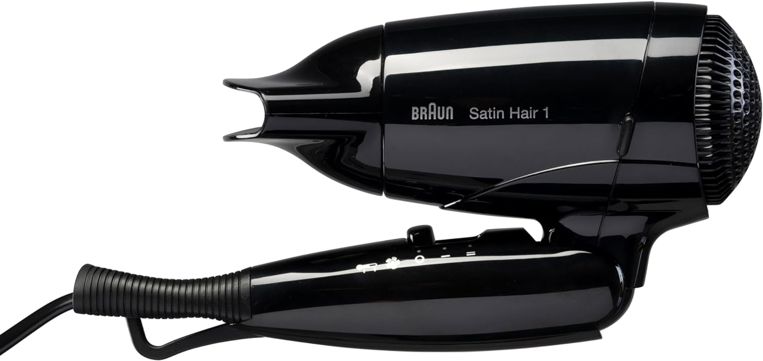 Braun Haircare HD130E Reise-Haartrockner, 1200W, Anschlusspannung umschal Schwarz