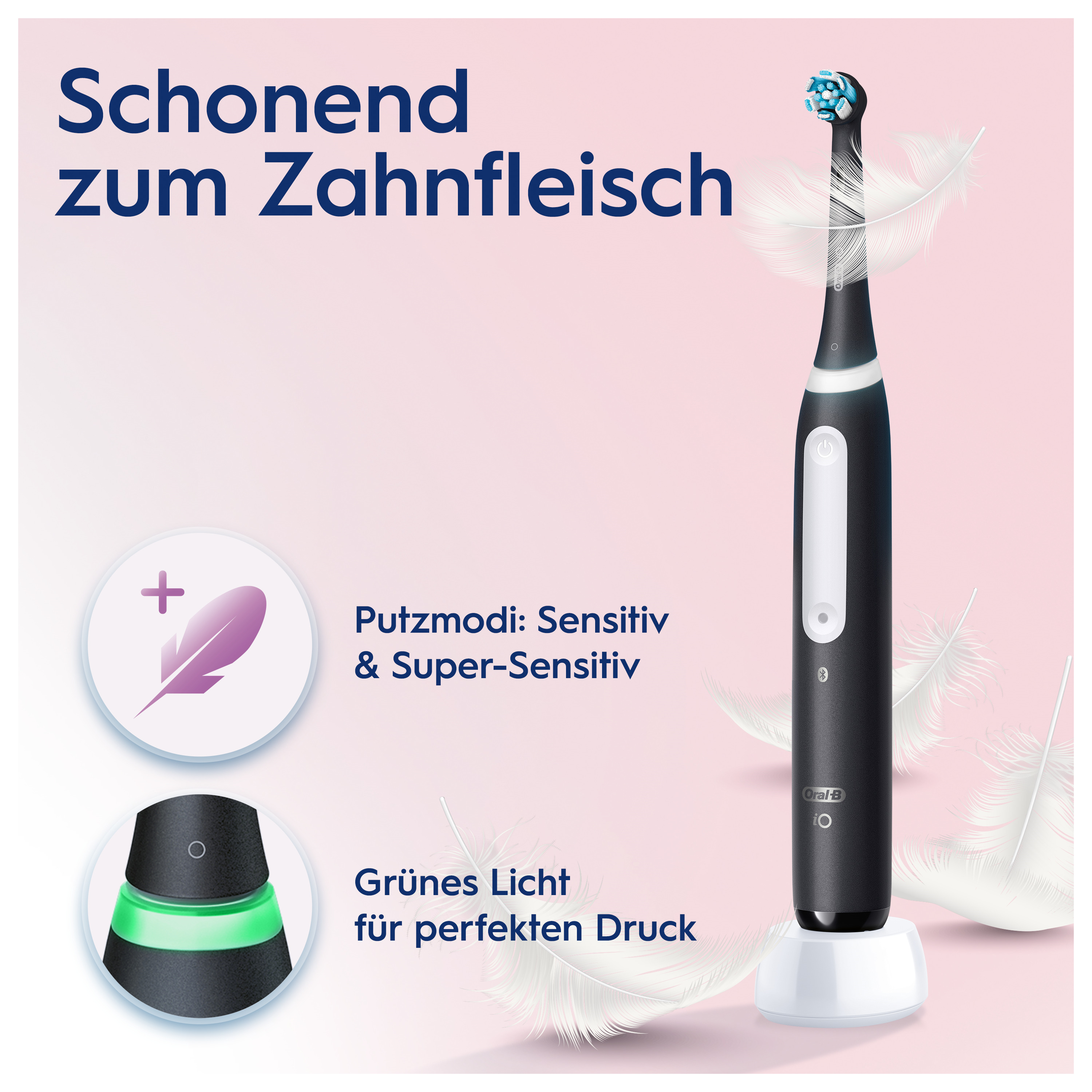 Oral-B iO Series 4 Elektrische Zahnbürste Lavender + Reiseetui 