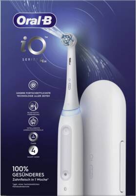 Oral-B iO Series 4 Elektrische Zahnbürste Quite White+ Reiseetui 