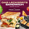 PC-ST 1092 Sandwichtoaster, 900 W,Edelstahl-schwarz Sandwichmaker für amerikanische Sandwiches und XXL-