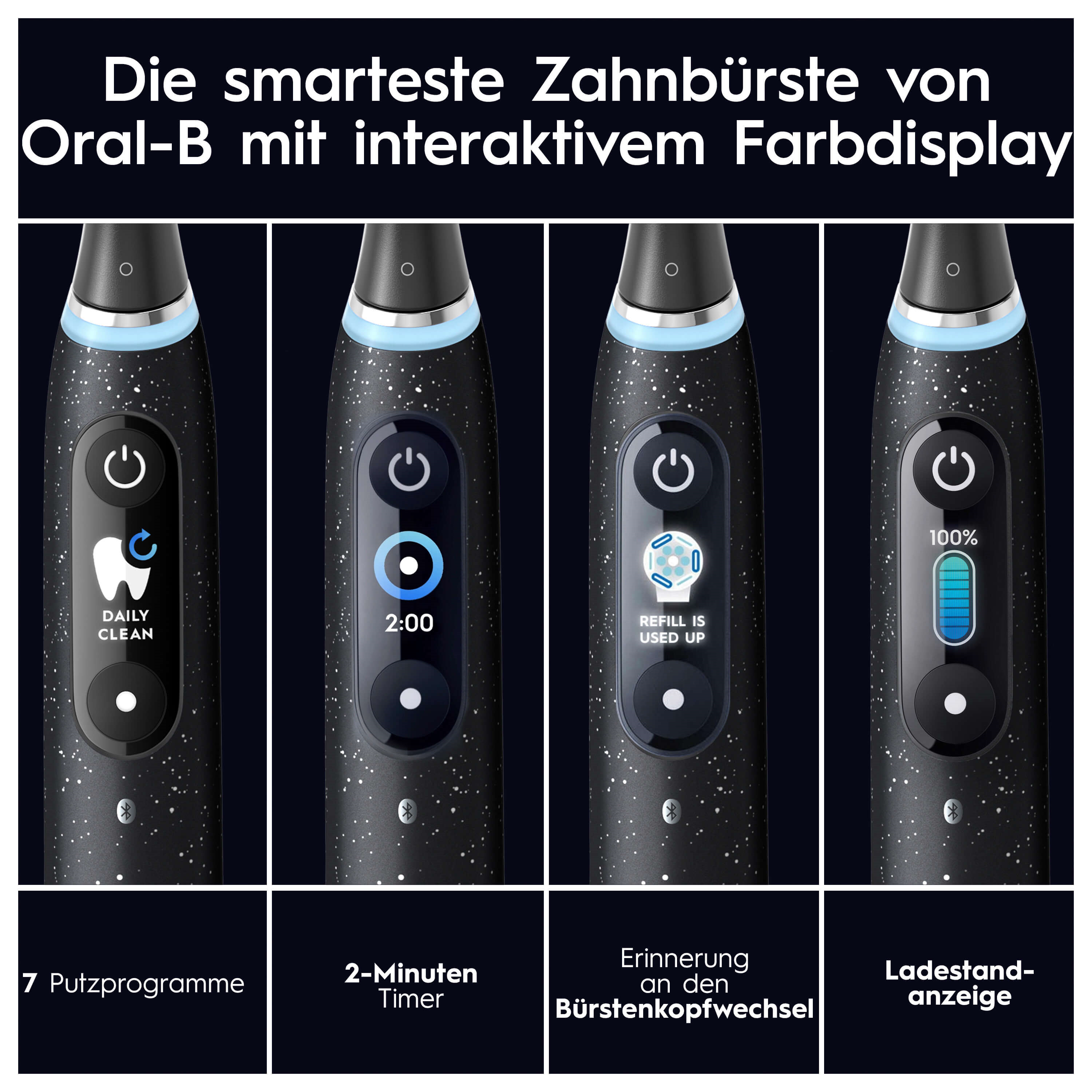 Oral-B iO Series 10 Elektrische Zahnbürste Black Luxe Edition 