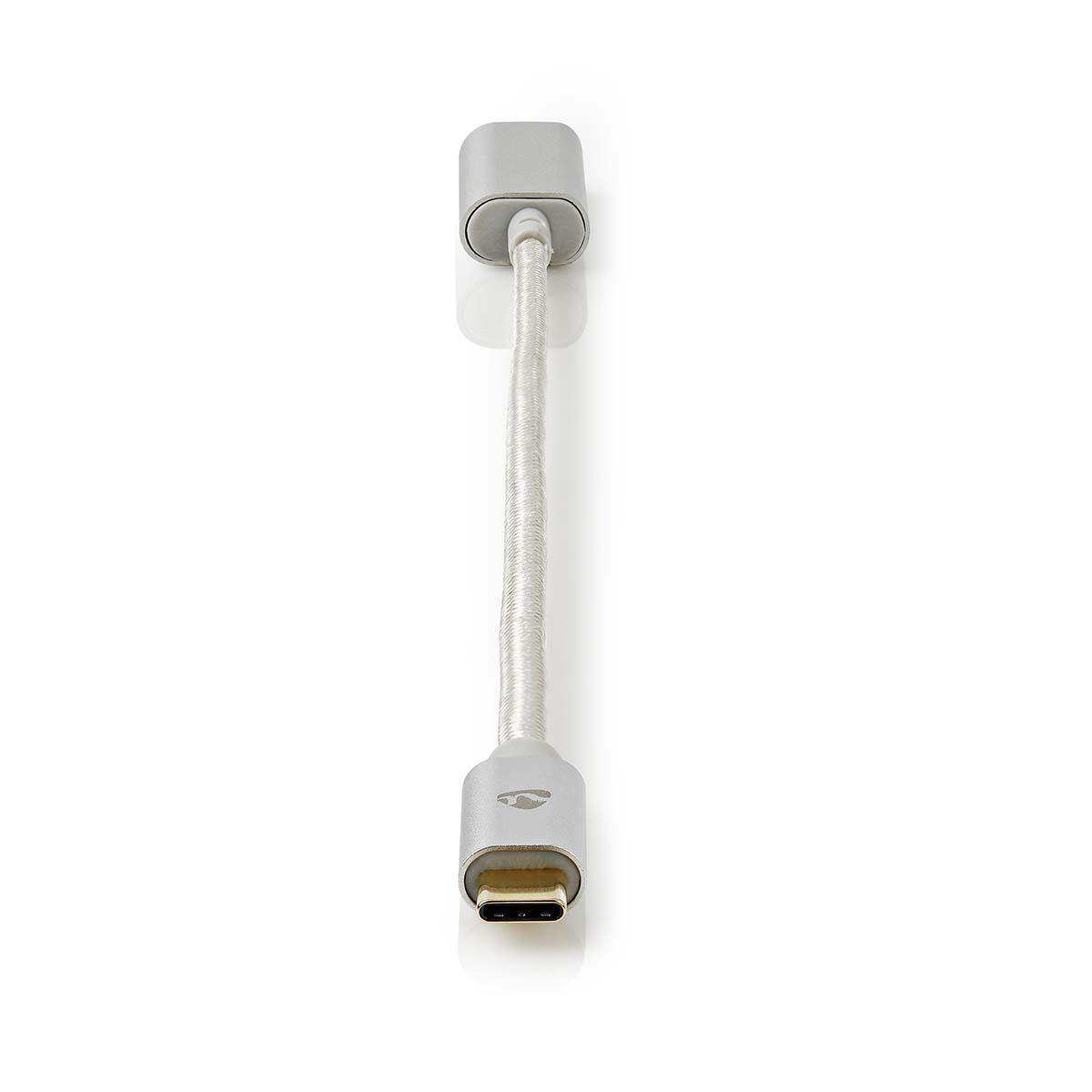Nedis CCTB64650AL02 USB-Adapterkabel Typ C 0,2 m | Aluminium