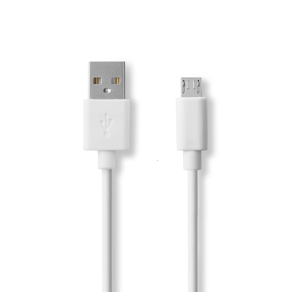 Nedis CCGW60500WT10 USB 2.0-Kabel | A-Stecker - Micro-B-Stecker | 1,0 m | Weiß